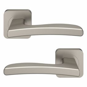 GoodHome Irvil Brushed Brass effect Round Latch Door handle (L)126.5mm, Pair of 2