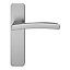 GoodHome Irvil Brushed Nickel effect Arch Latch Door handle (L)126.5mm, Pair
