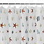 GoodHome Islay Multicolour Corals Shower curtain (W)180cm