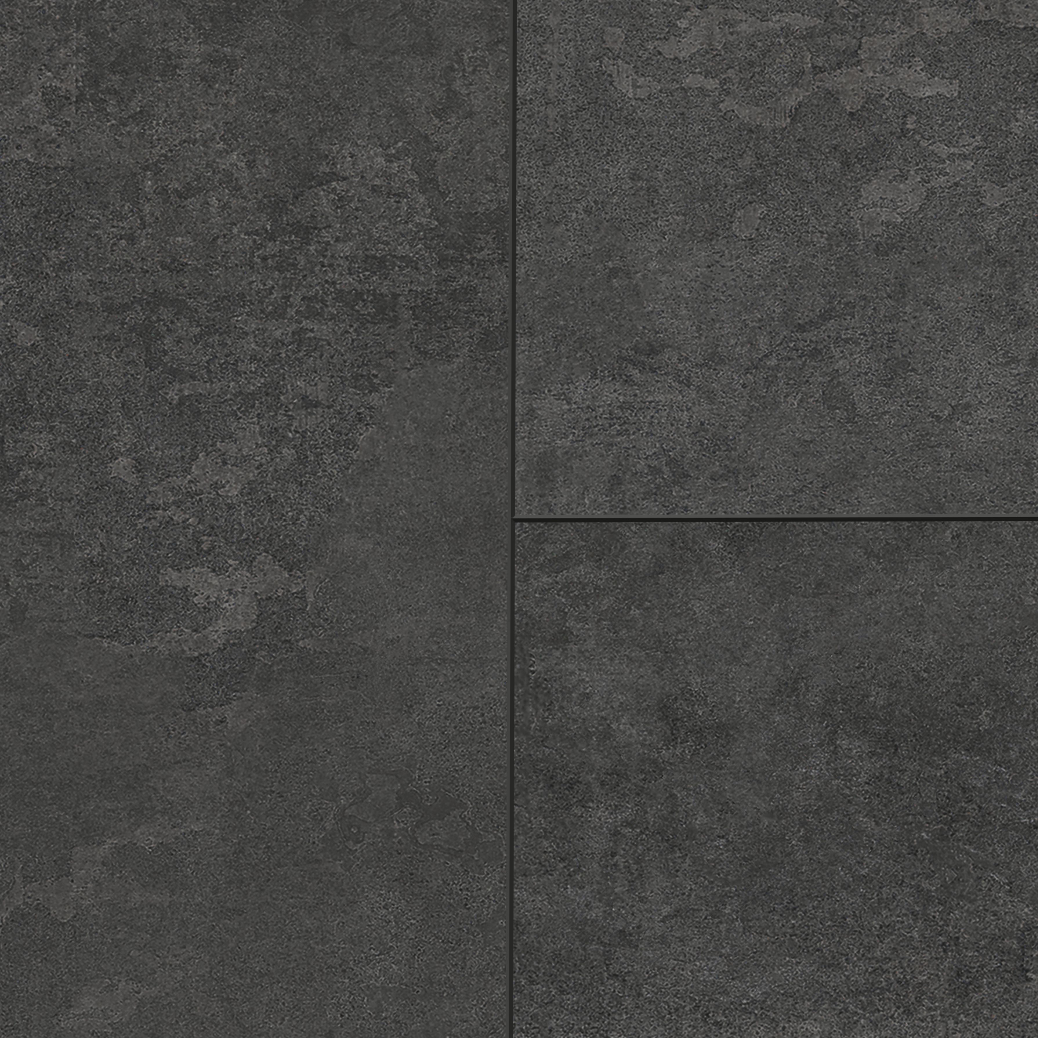 GoodHome Italo Grey Metallic effect Textured Click vinyl Tile Sample
