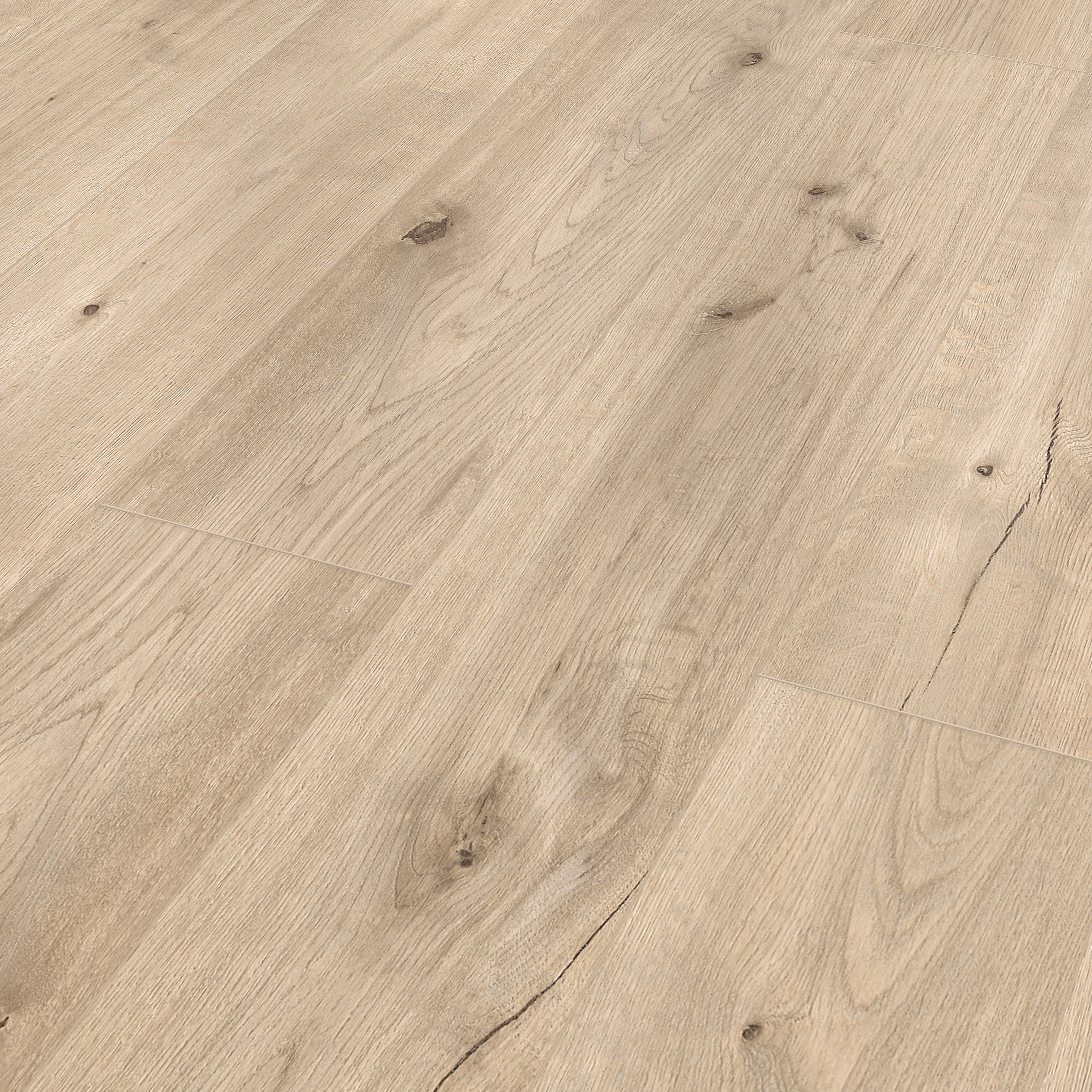 GoodHome Italo Grey Natural Oak Wood effect Textured Click vinyl Planks, 2.36m²