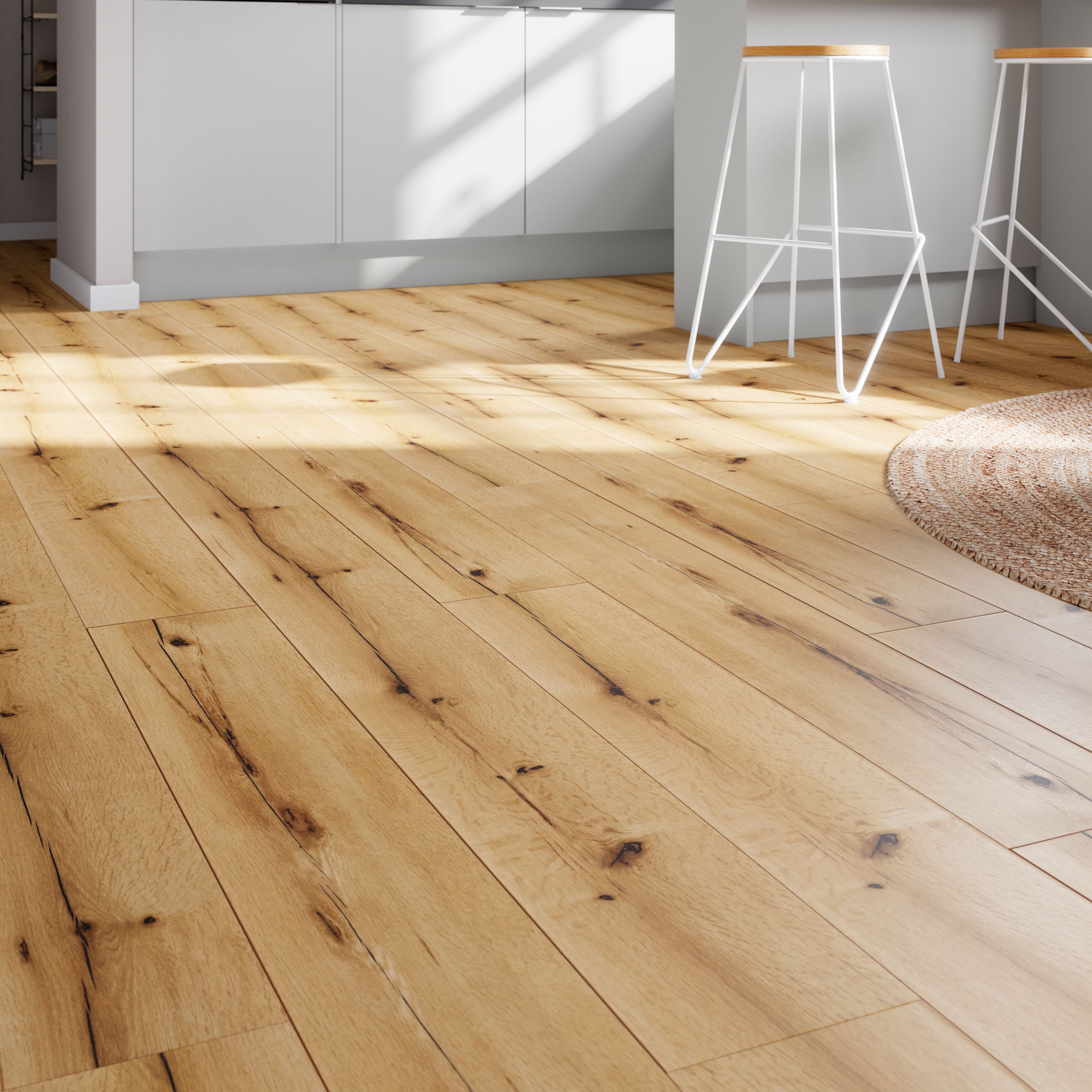 GoodHome Italo Honey Oak effect Textured Click vinyl Planks, 2.36m²