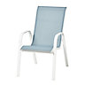 GoodHome Janeiro Metal Arona blue & white Armchair