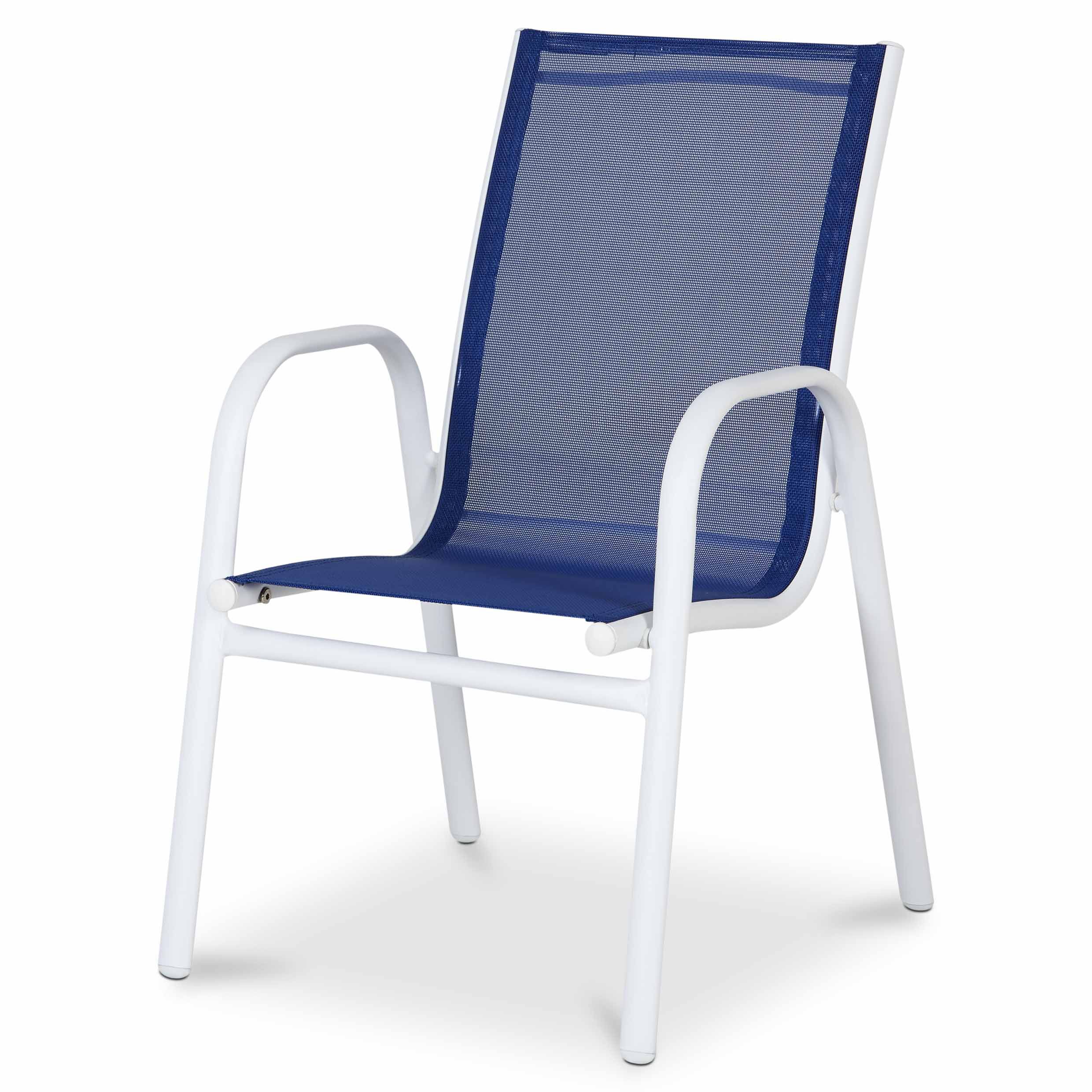 GoodHome Janeiro Metal Blue White Kids Armchair DIY at B Q