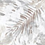 GoodHome Jarava Beige Leaves Textured Wallpaper