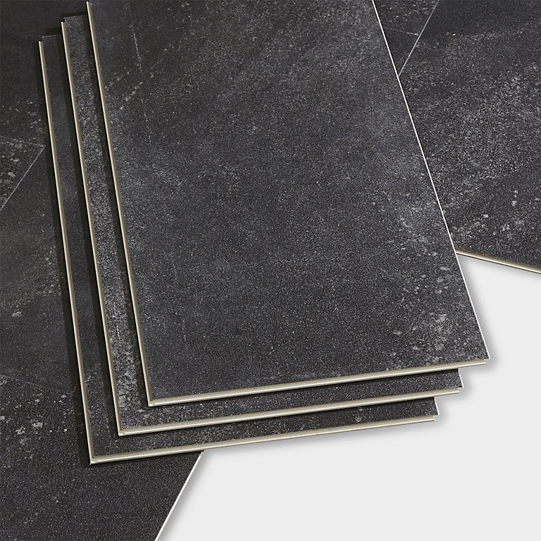 Goodhome Jazy Charcoal Tile Effect, Slate Grey Tile Effect Laminate Flooring B Q