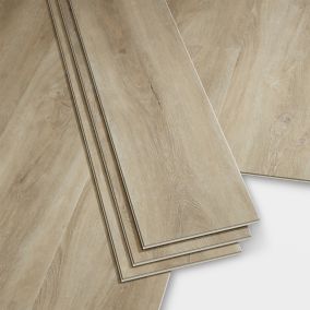 GoodHome Jazy Natural Wood effect Luxury vinyl click flooring, 2.24m² Pack