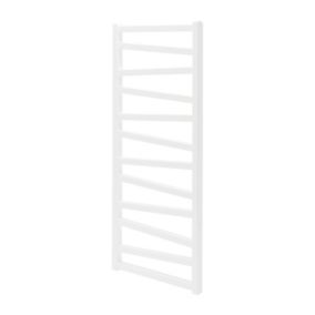 GoodHome Joinville Vertical Towel radiator, White (W)500mm (H)1180mm