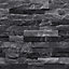 GoodHome Jori Black Brick effect Brick Textured Wallpaper