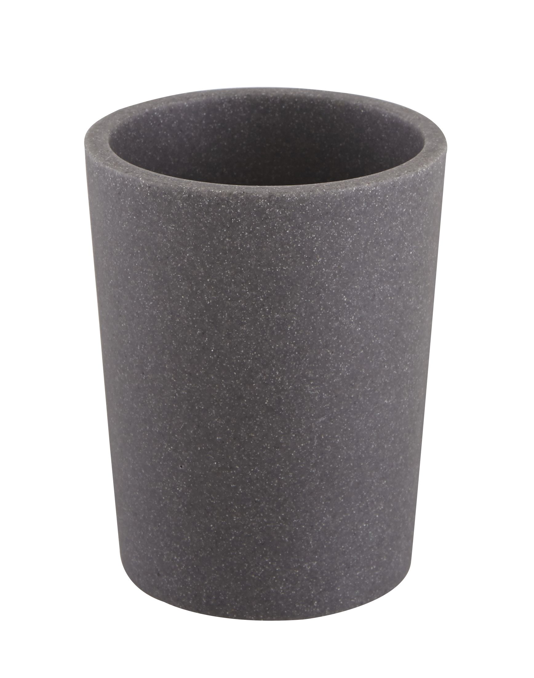 GoodHome Jubba Matt Grey Stone effect Polyresin Tumbler