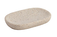 GoodHome Jubba Sandstone effect Polyresin Soap dish