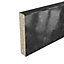GoodHome Kabsa Gloss Black Granite effect Laminate & particle board Upstand (L)3000mm