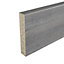 GoodHome Kabsa Matt Grey Oak effect Laminate & particle board Upstand (L)3000mm