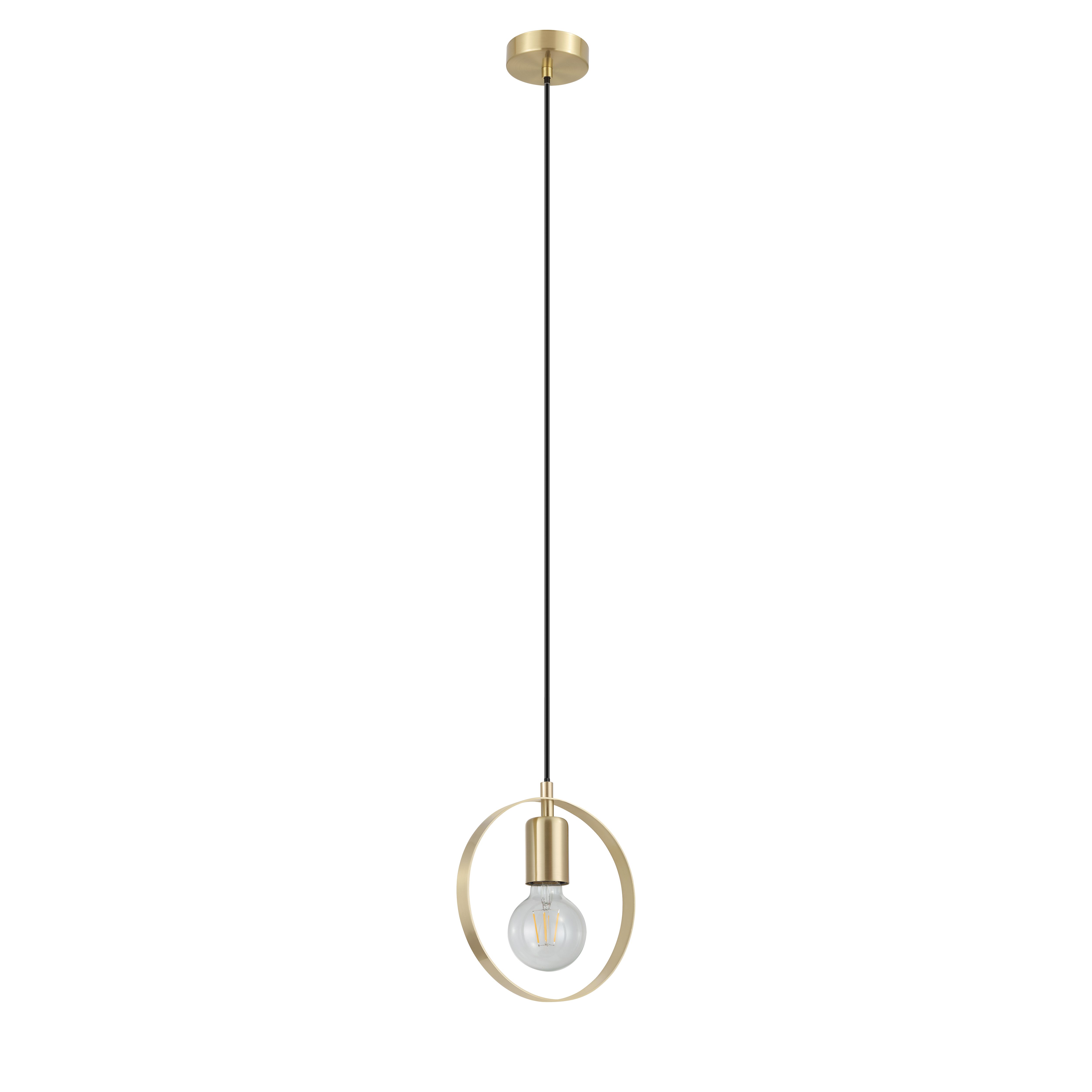 GoodHome Kaitains Matt Gold effect Pendant ceiling light, (Dia)200mm