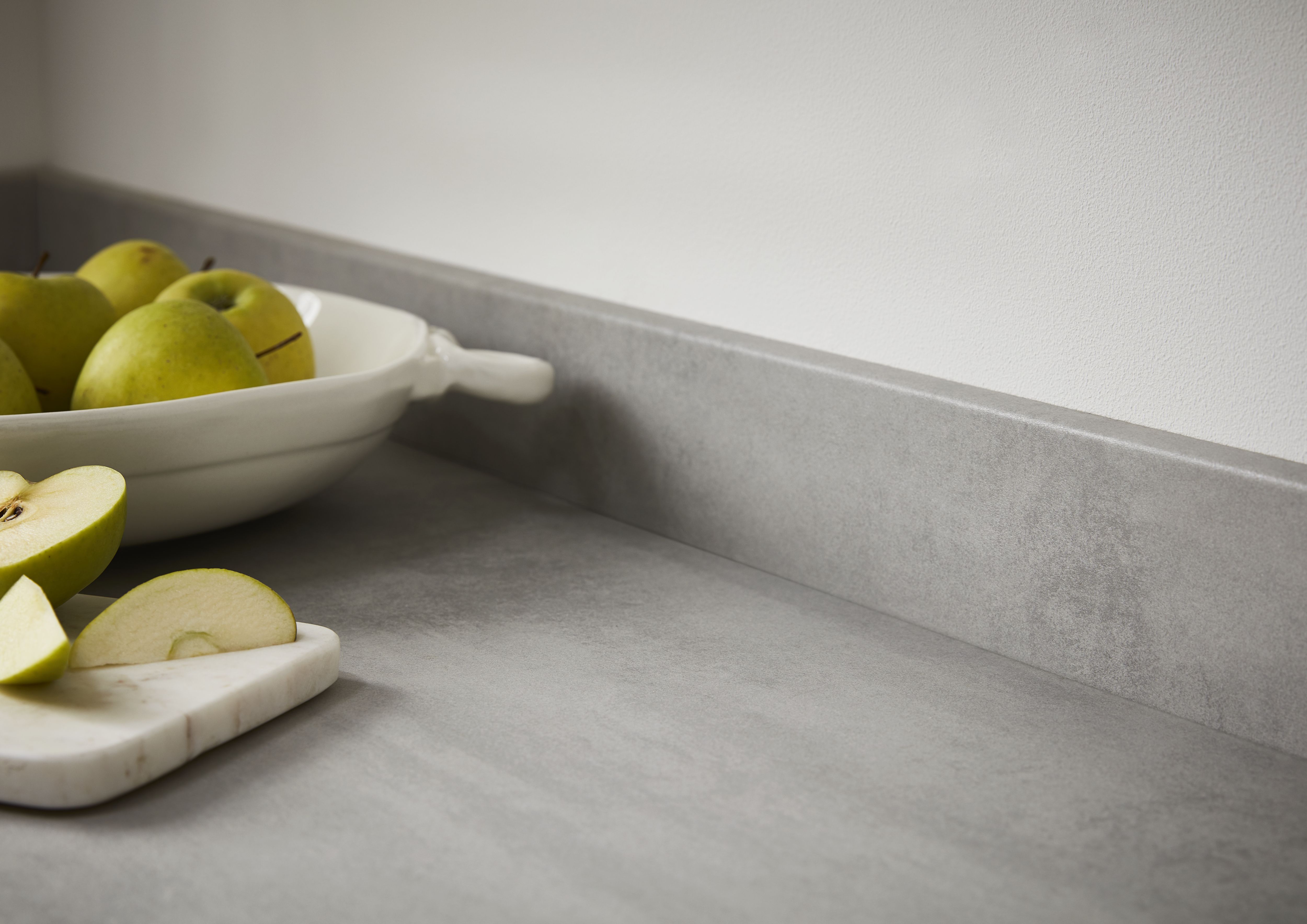 GoodHome Kala Concrete effect Grey Worktop edging tape, (L)3m (W)40mm