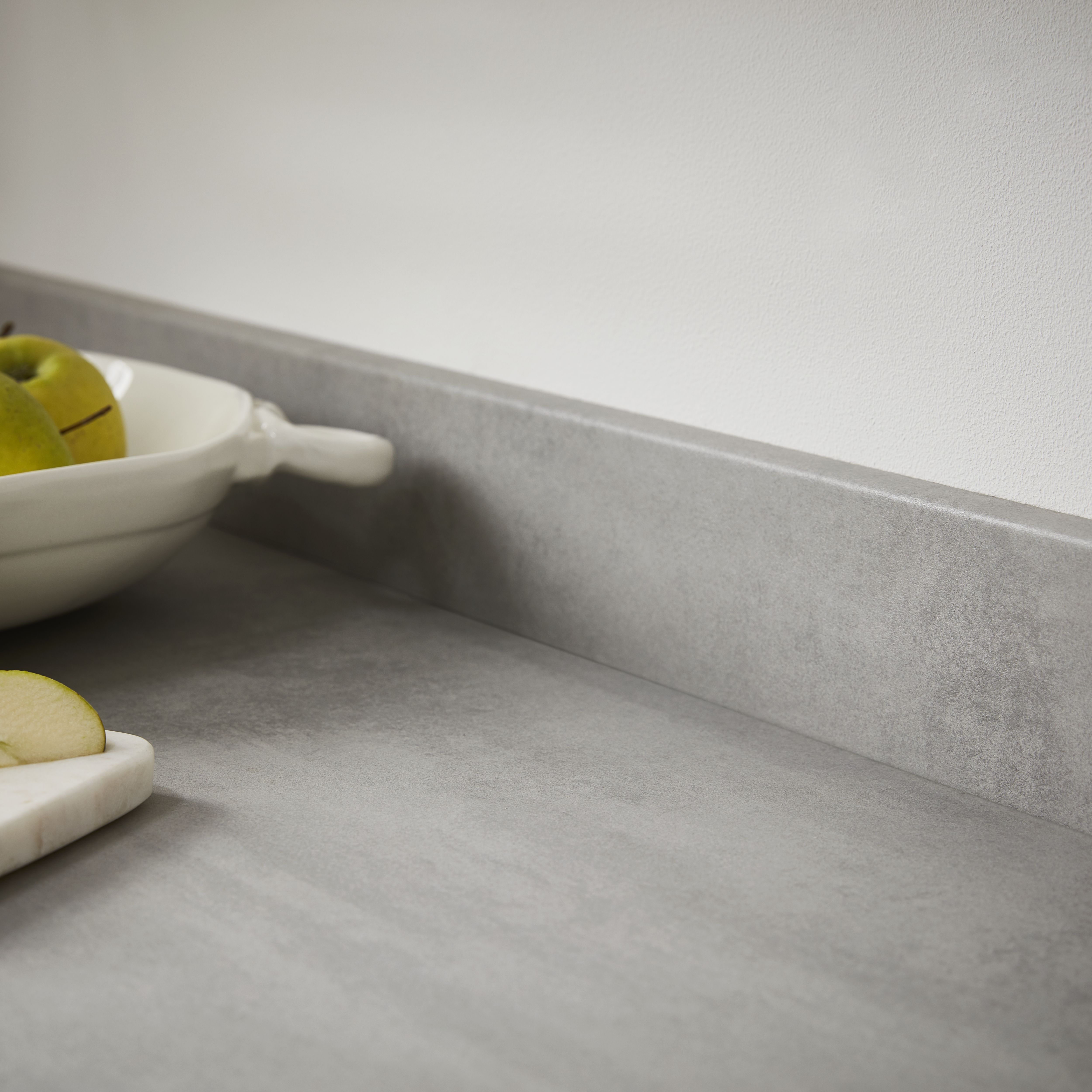 GoodHome Kala Concrete effect Grey Worktop edging tape, (L)3m (W)40mm