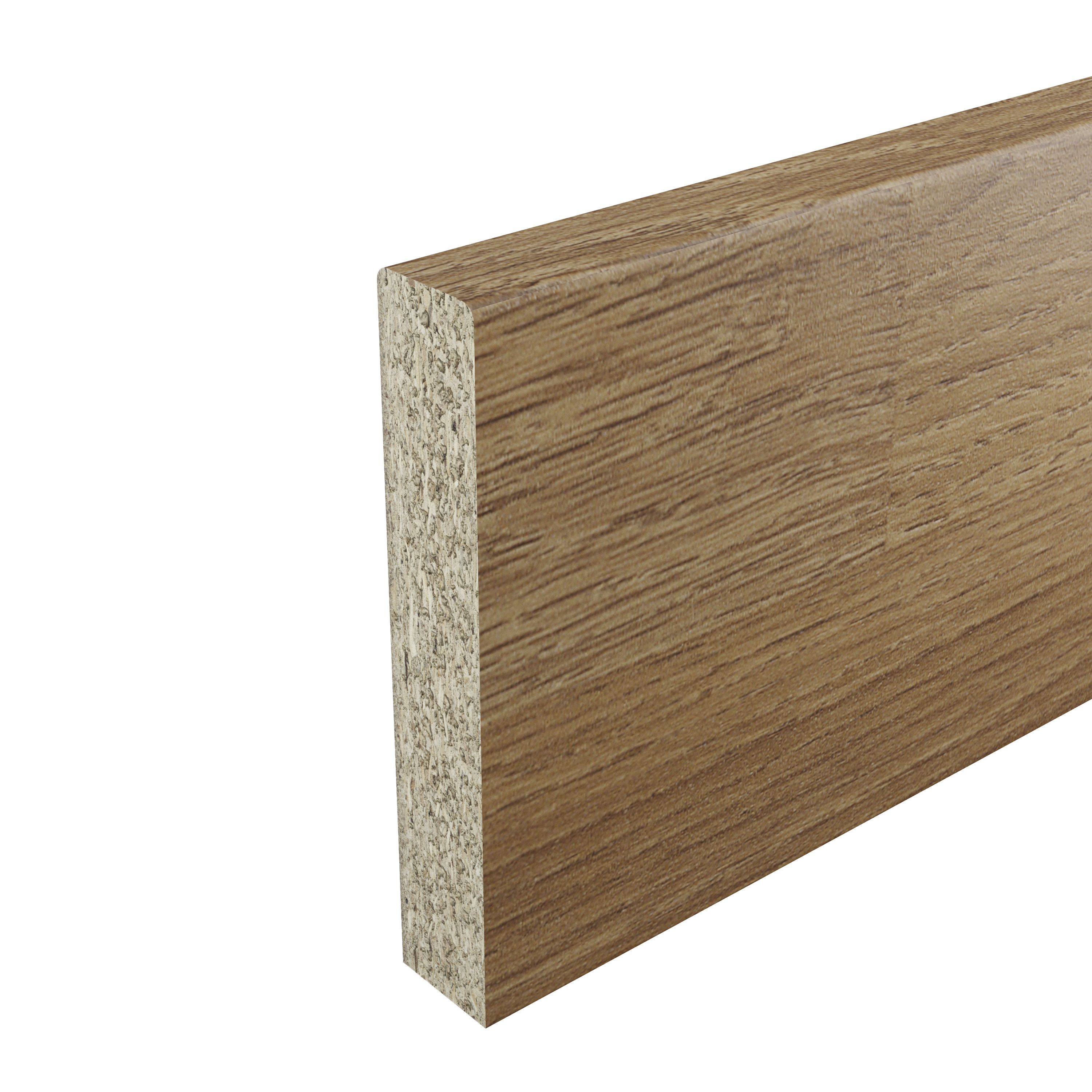 GoodHome Kala Matt Honey oak Wood effect Kitchen Upstand (L)3000mm