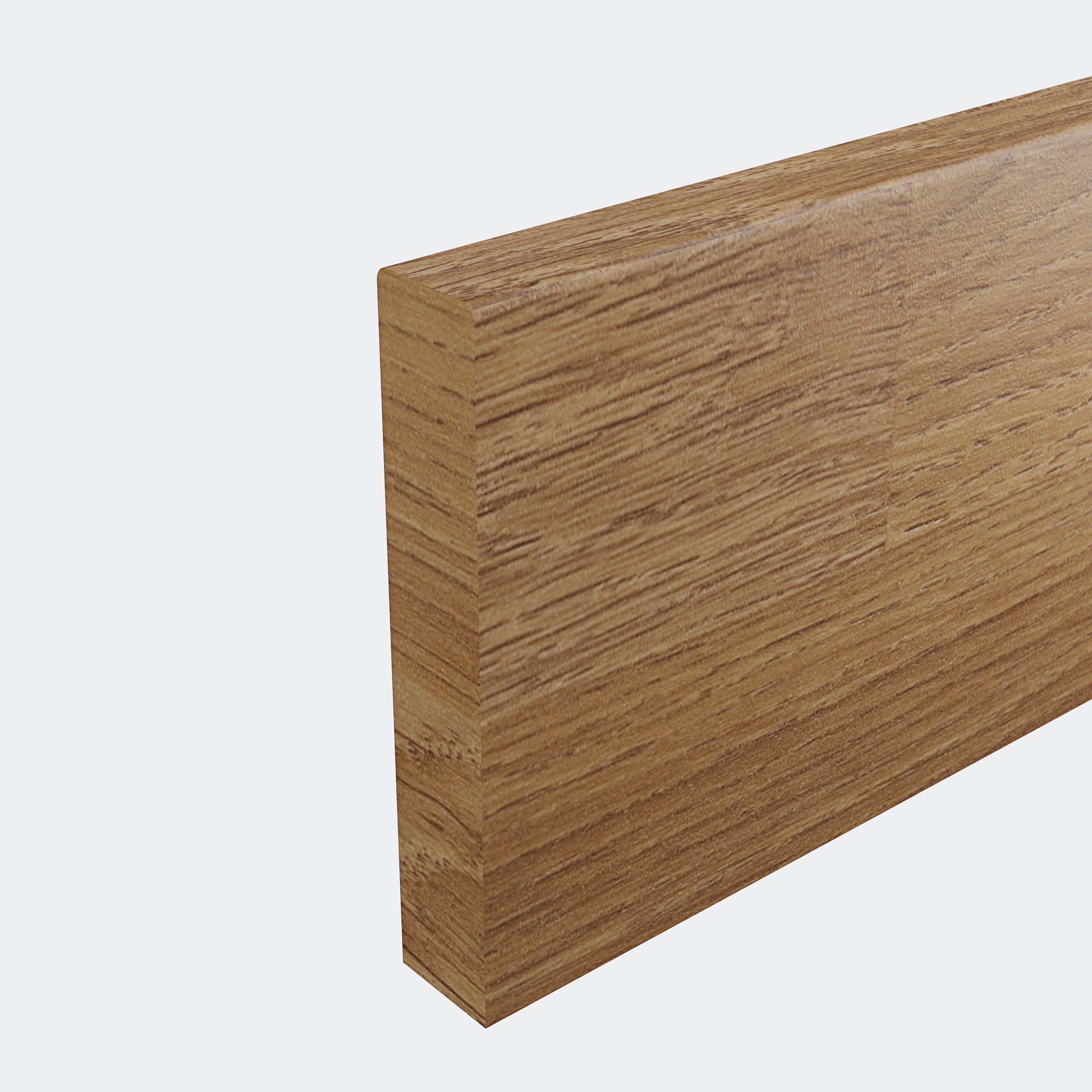 GoodHome Kala Matt Honey oak Wood effect Kitchen Upstand (L)3000mm