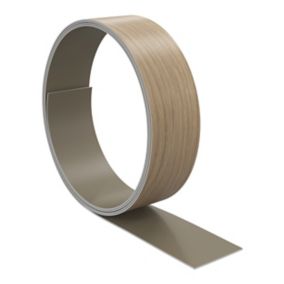GoodHome Kala Oak effect Oak Worktop edging tape, (L)3m