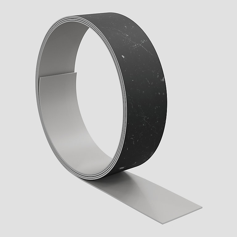 GoodHome Kala Stone effect Black Worktop edging tape, (L)3m (W)42mm ...