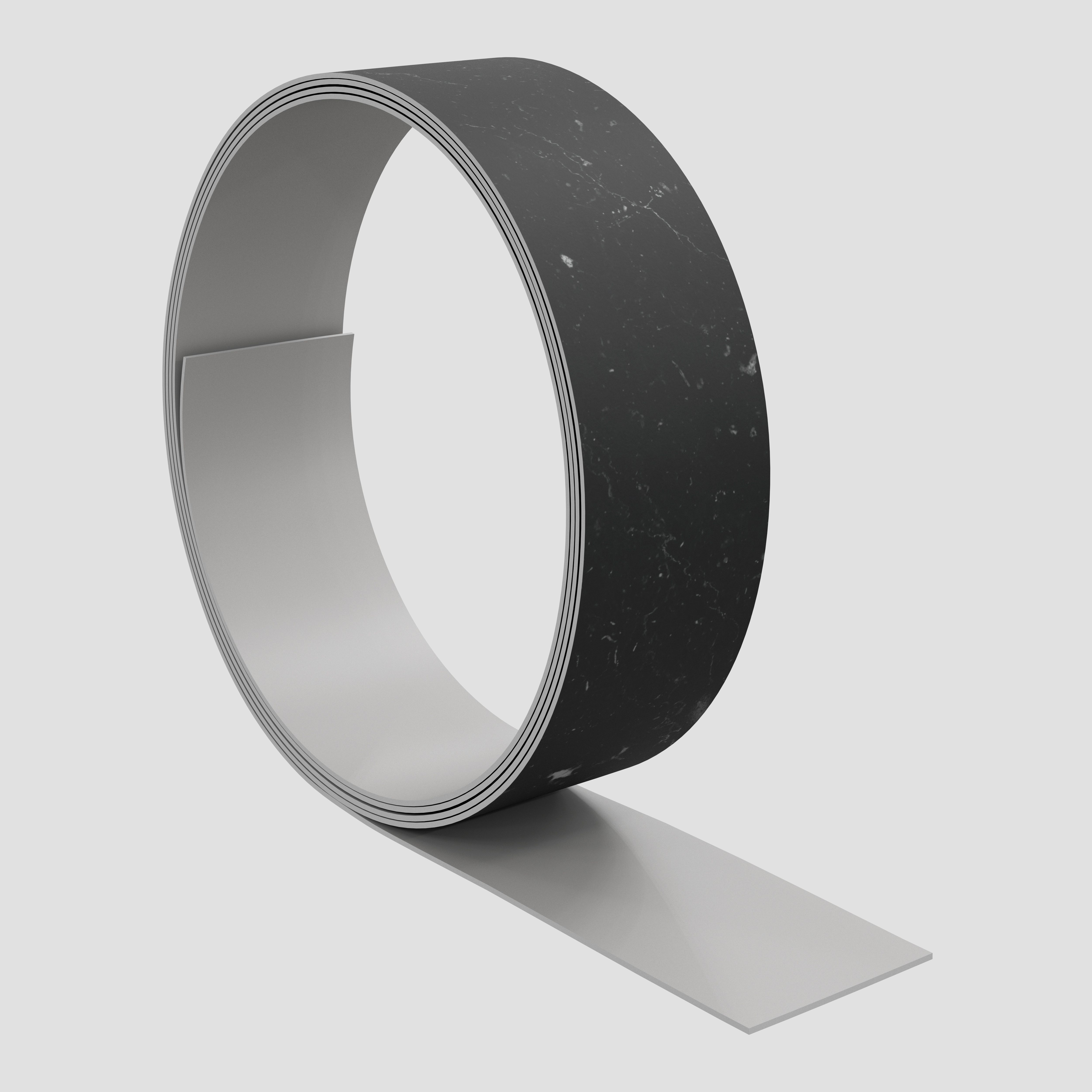 GoodHome Kala Stone effect Black Worktop edging tape, (L)3m (W)42mm