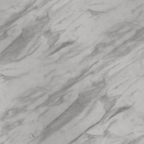 GoodHome Kala Stone effect White marble Worktop edging tape, (L)3m