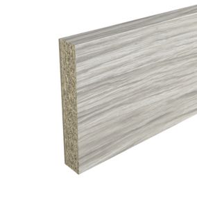 GoodHome Kala White Oak effect Laminate & particle board Upstand (L)3000mm