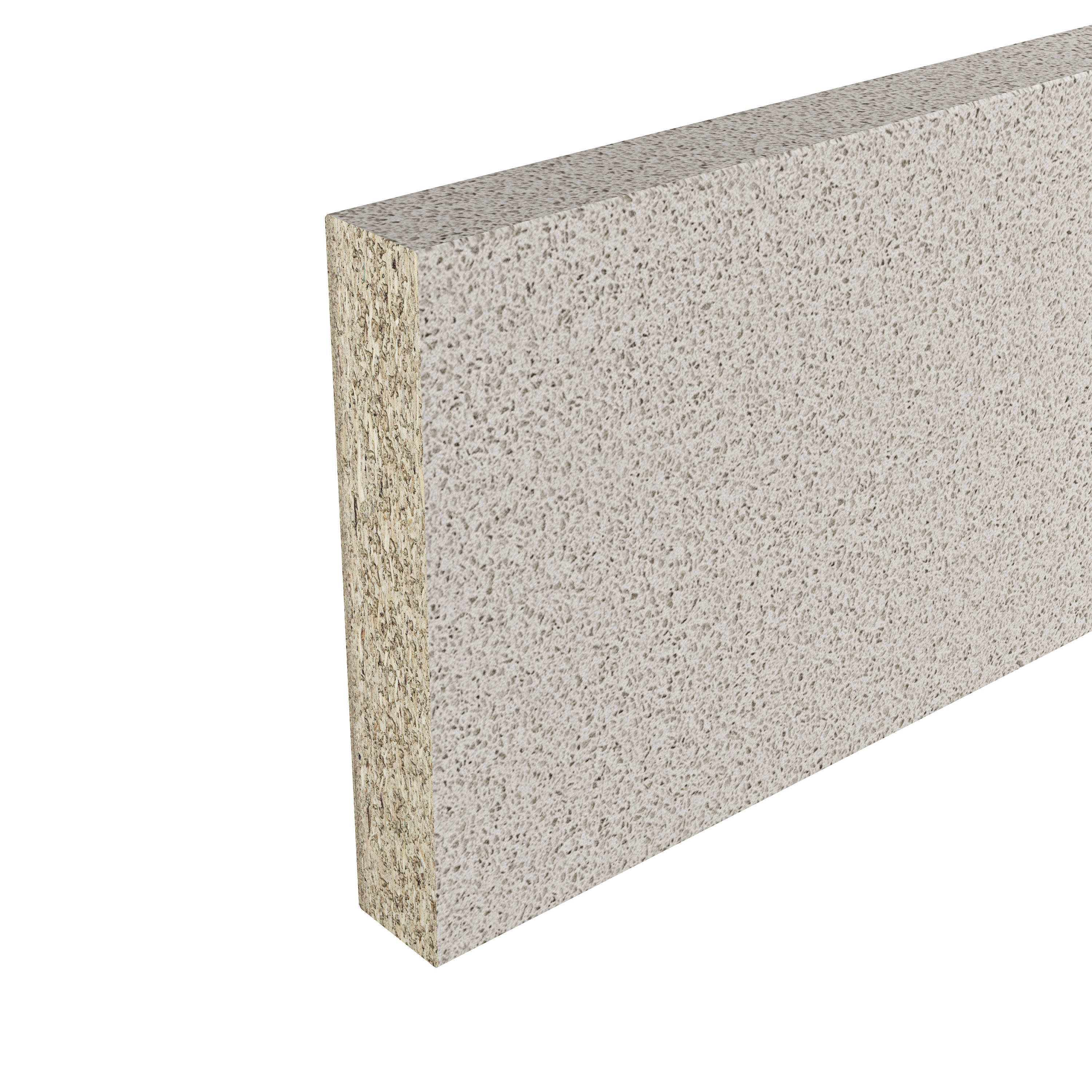 GoodHome Kala White Quartz effect Laminate & particle board Upstand (L