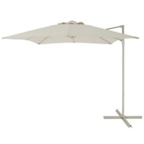 GoodHome Kalanga 2.5m Sand Overhanging parasol