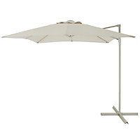 GoodHome Kalanga (W) 2.5m (H) 2.35m Sand Overhanging parasol