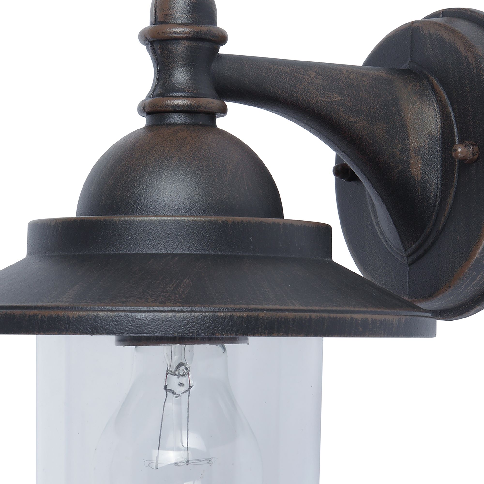 GoodHome Kaltag Fixed Matt Rusted Mains-powered Outdoor Wall light (Dia)17.7cm