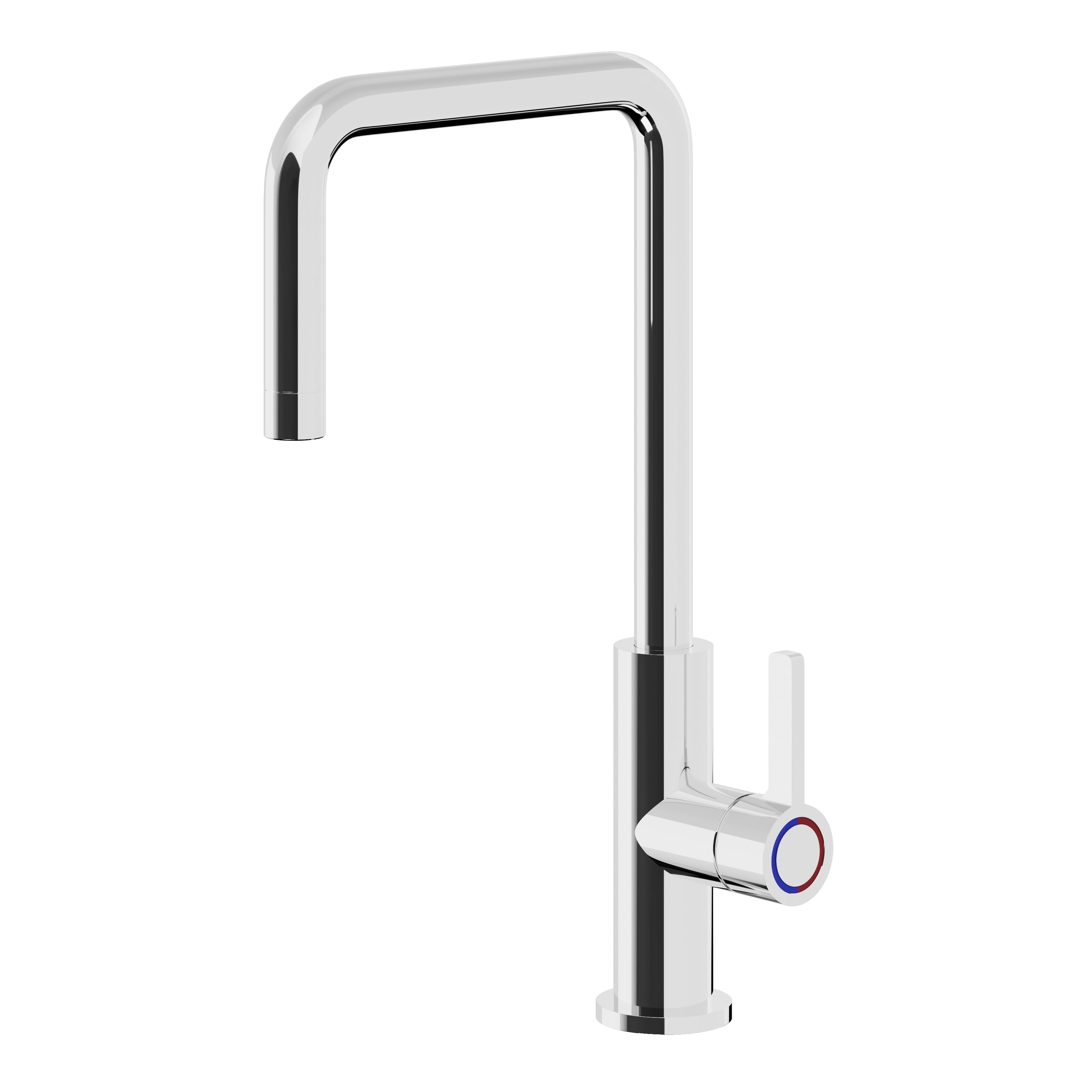 GoodHome Kamut Chrome-plated Kitchen Side lever Tap