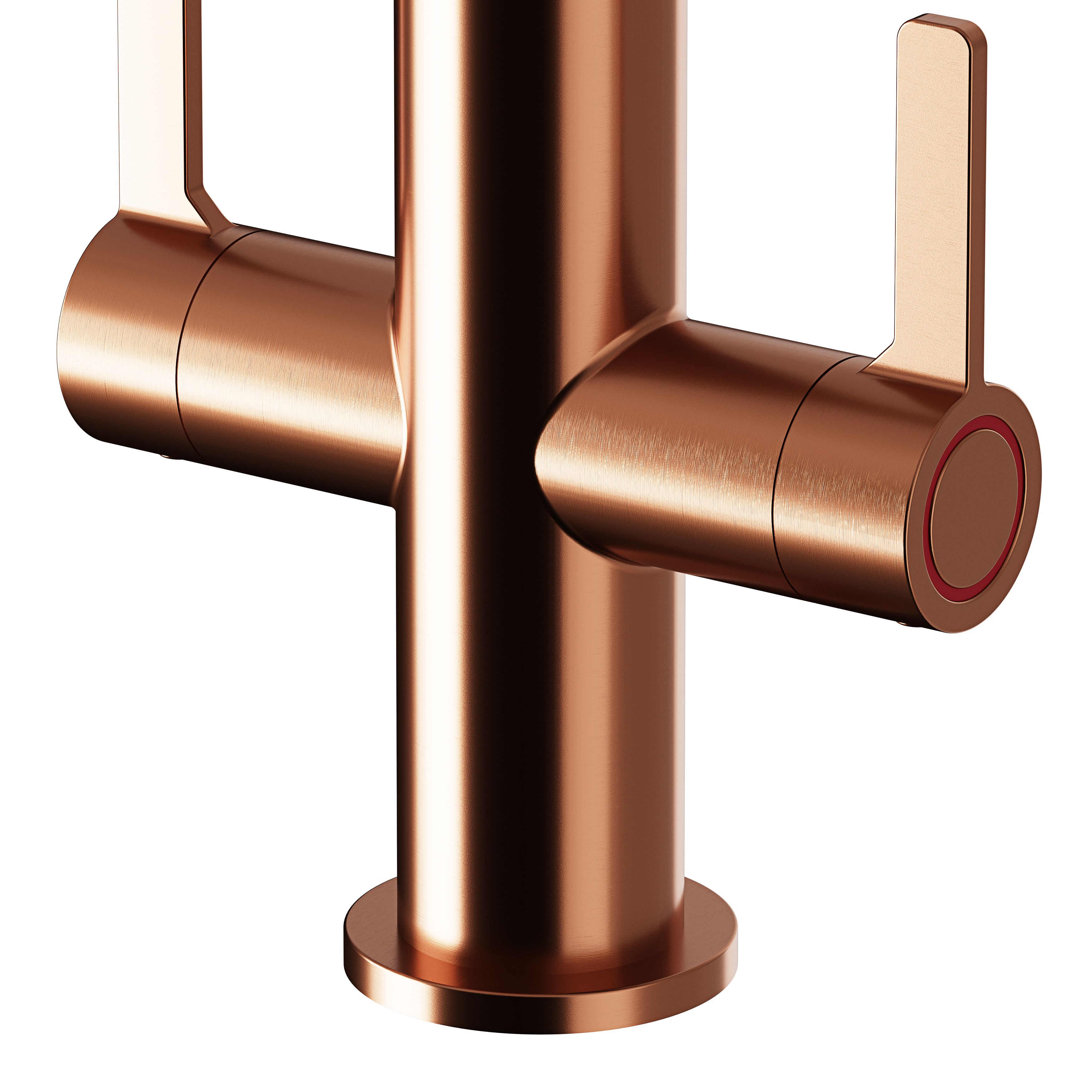 GoodHome Kamut Copper effect Kitchen Twin lever Tap