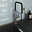 GoodHome Kamut Stainless steel effect Kitchen Side lever spring neck Tap