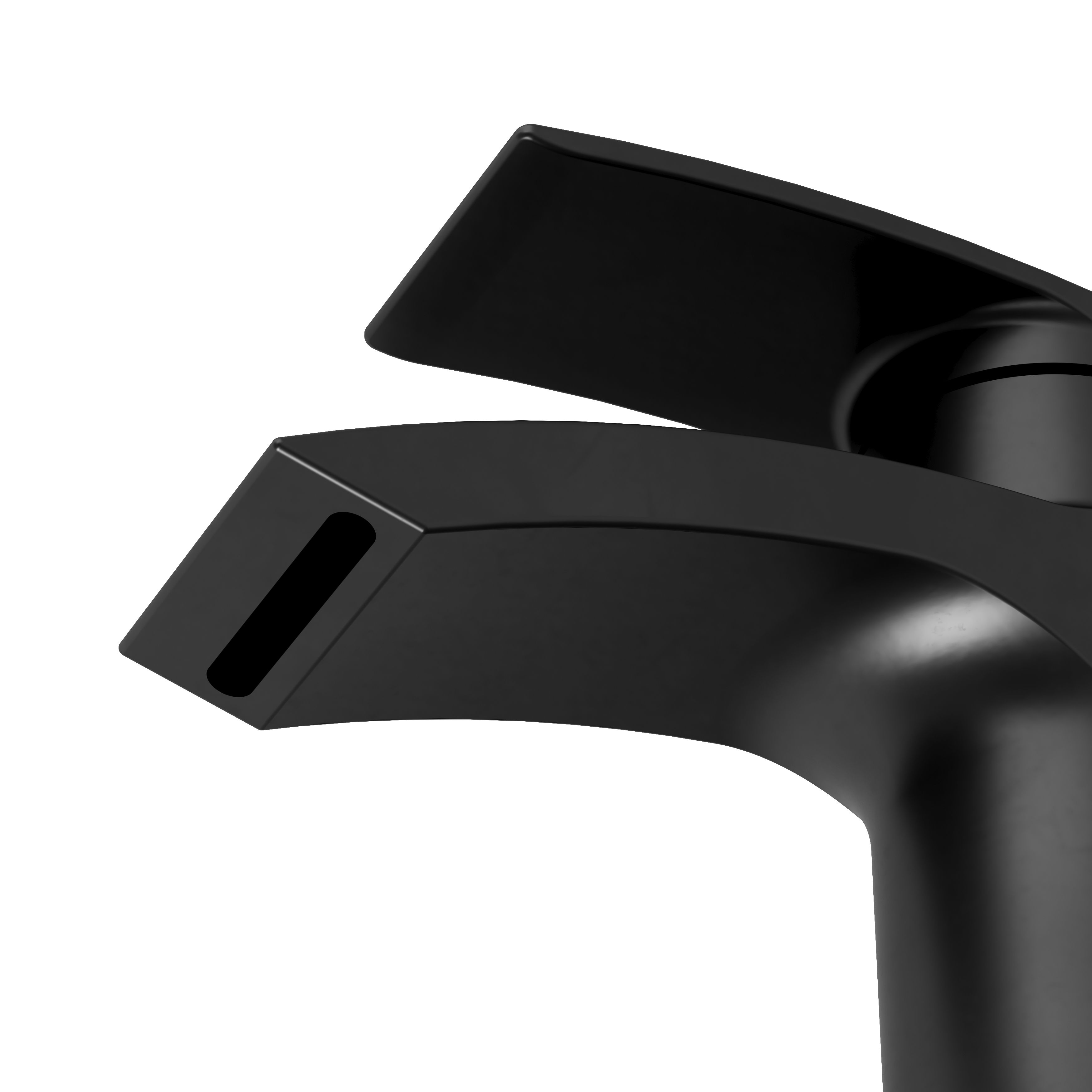GoodHome Kariya Medium Matt Black Basin Mixer Tap