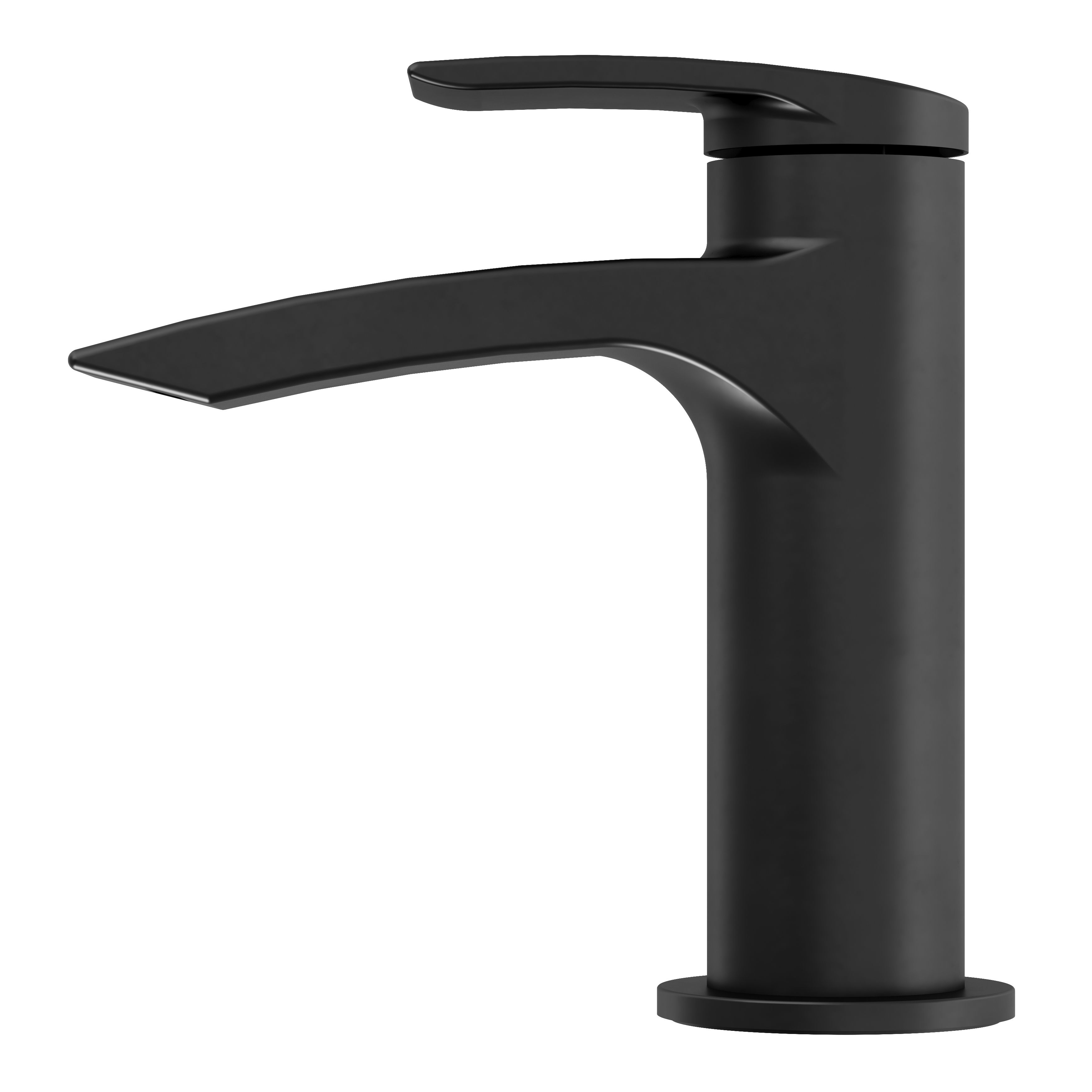 GoodHome Kariya Mini Matt Black Manual Basin Mixer Tap