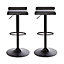 GoodHome Karonda Black Adjustable Swivel Bar stool, Pack of 2