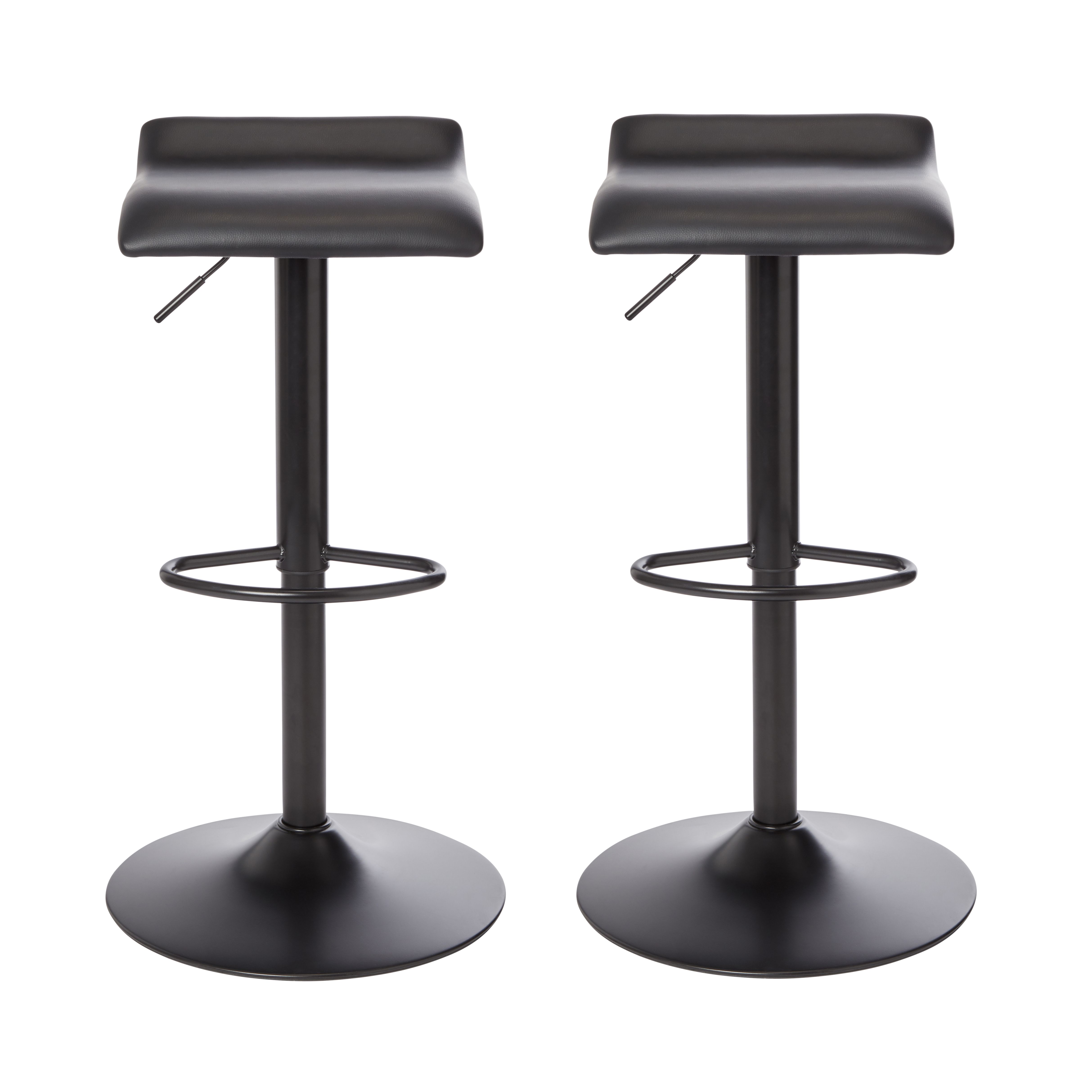 Strick & bolton harley adjustable matte black bar store stool