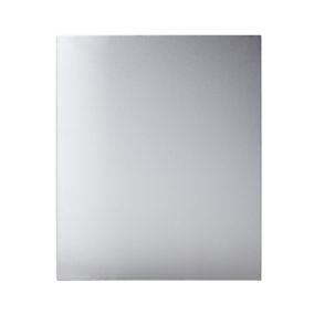 GoodHome Kasei Polished Brushed effect Stainless steel Splashback, (H)8000mm (W)6000mm (T)10mm