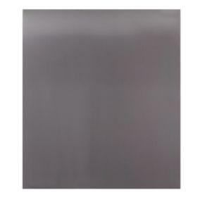 GoodHome Kasei Silver Gunmetal effect Stainless steel Splashback, (H)8000mm (W)9000mm (T)10mm