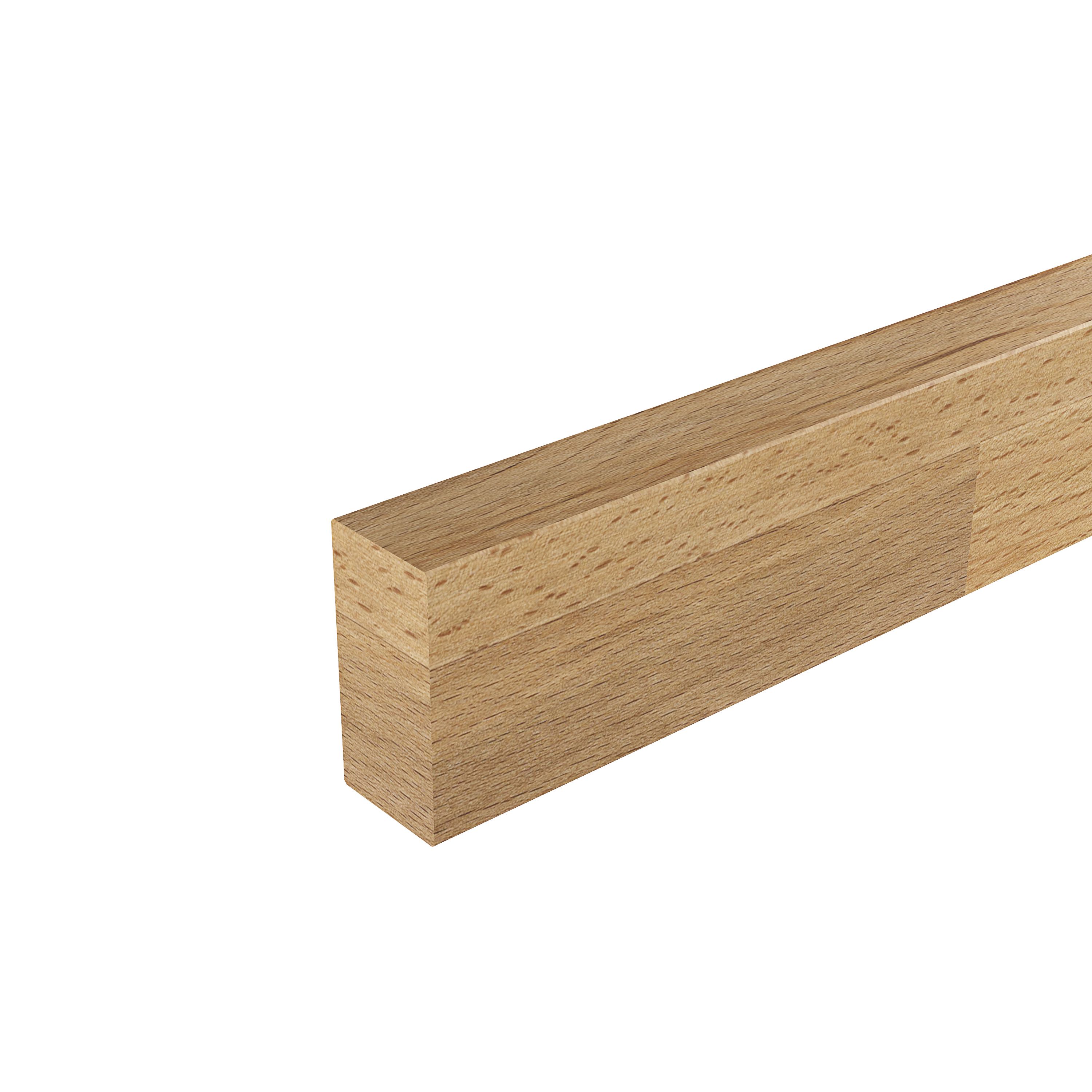 GoodHome Kava Natural Beech effect Solid beech Upstand (L)3000mm