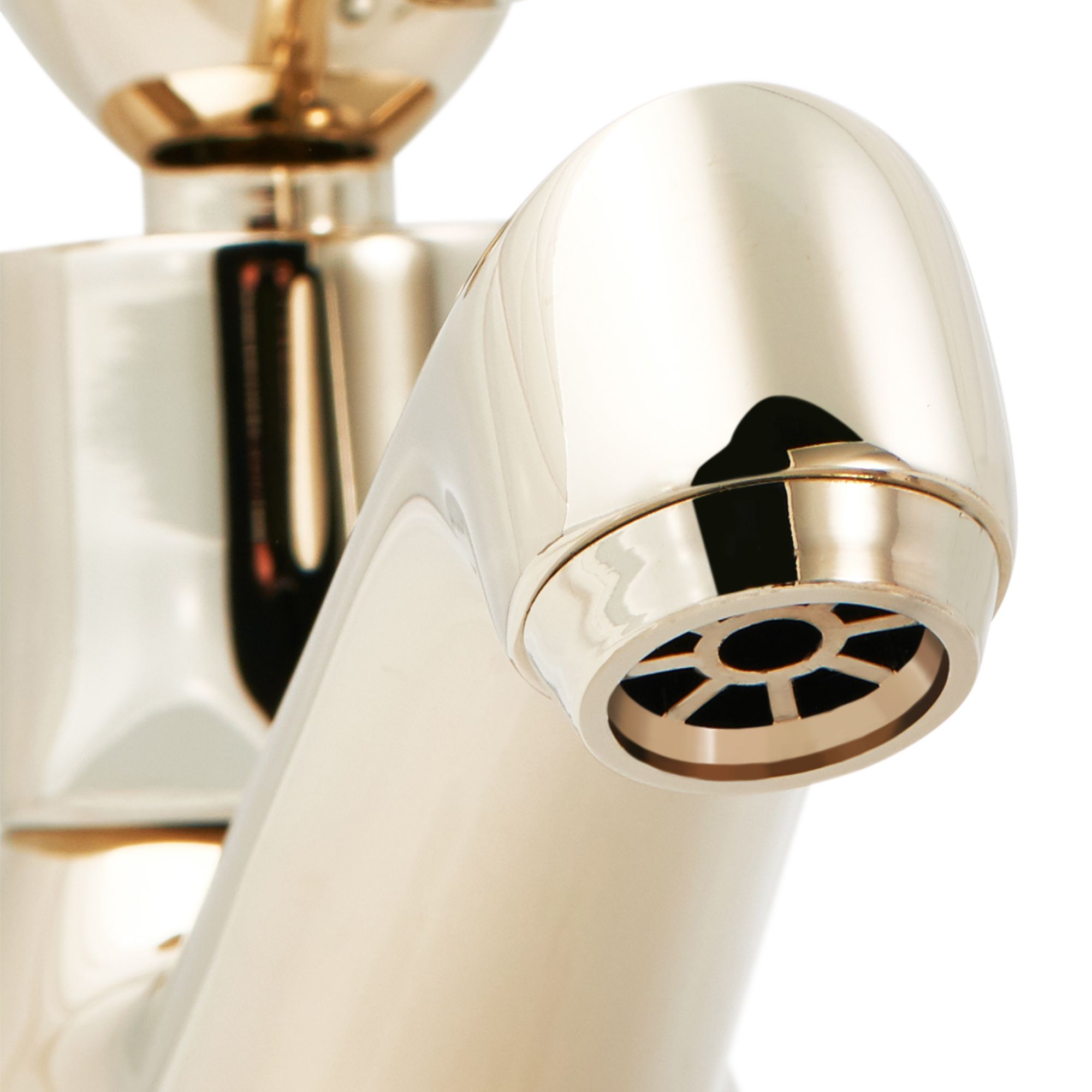 GoodHome Keiss Gold effect Traditional Basin Pillar Tap