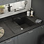 GoodHome Keluak Matt Black Resin 1 Bowl Sink & drainer (W)500mm x (L)620mm