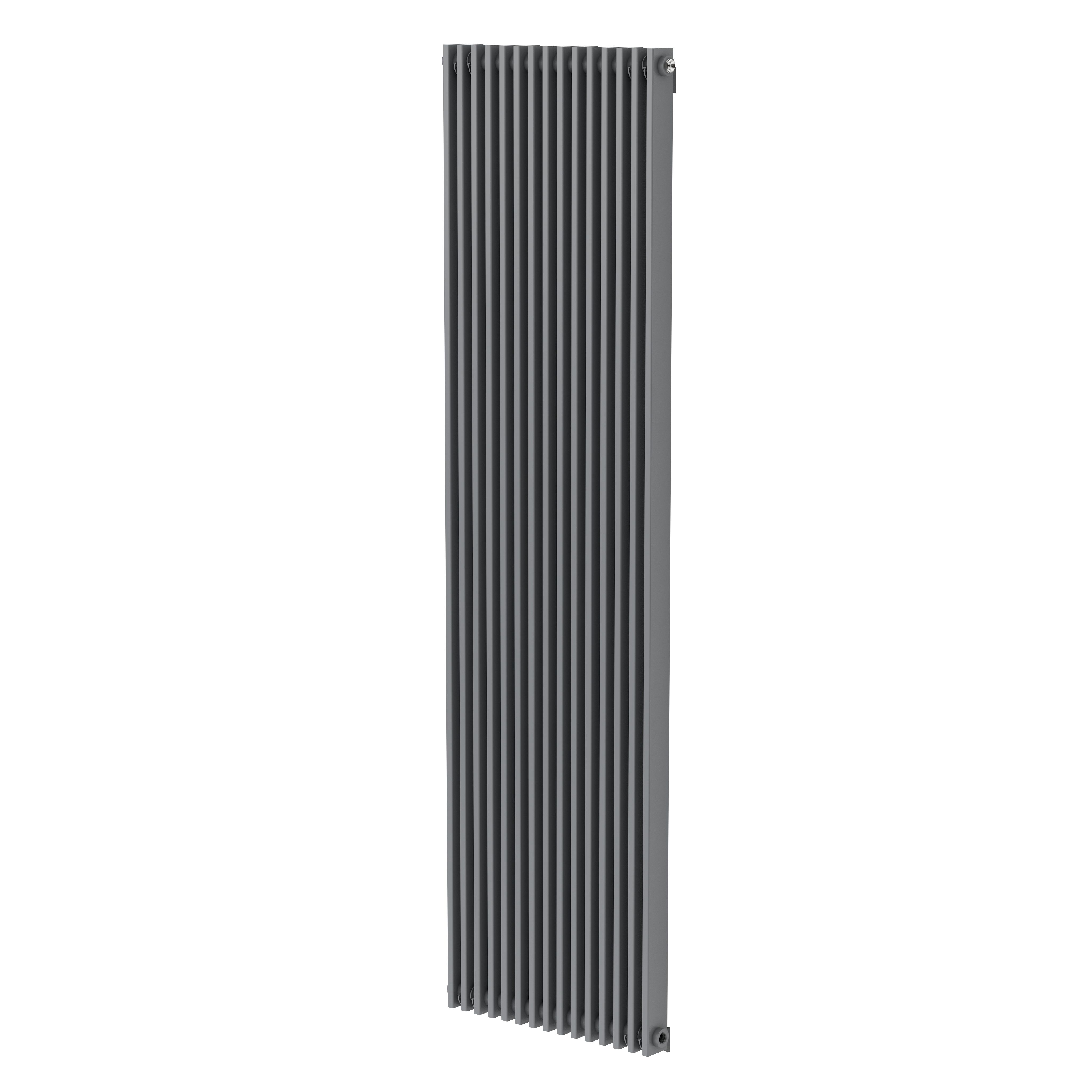 GoodHome Kensal Grey Vertical Designer Radiator, (W)500mm x (H)1800mm