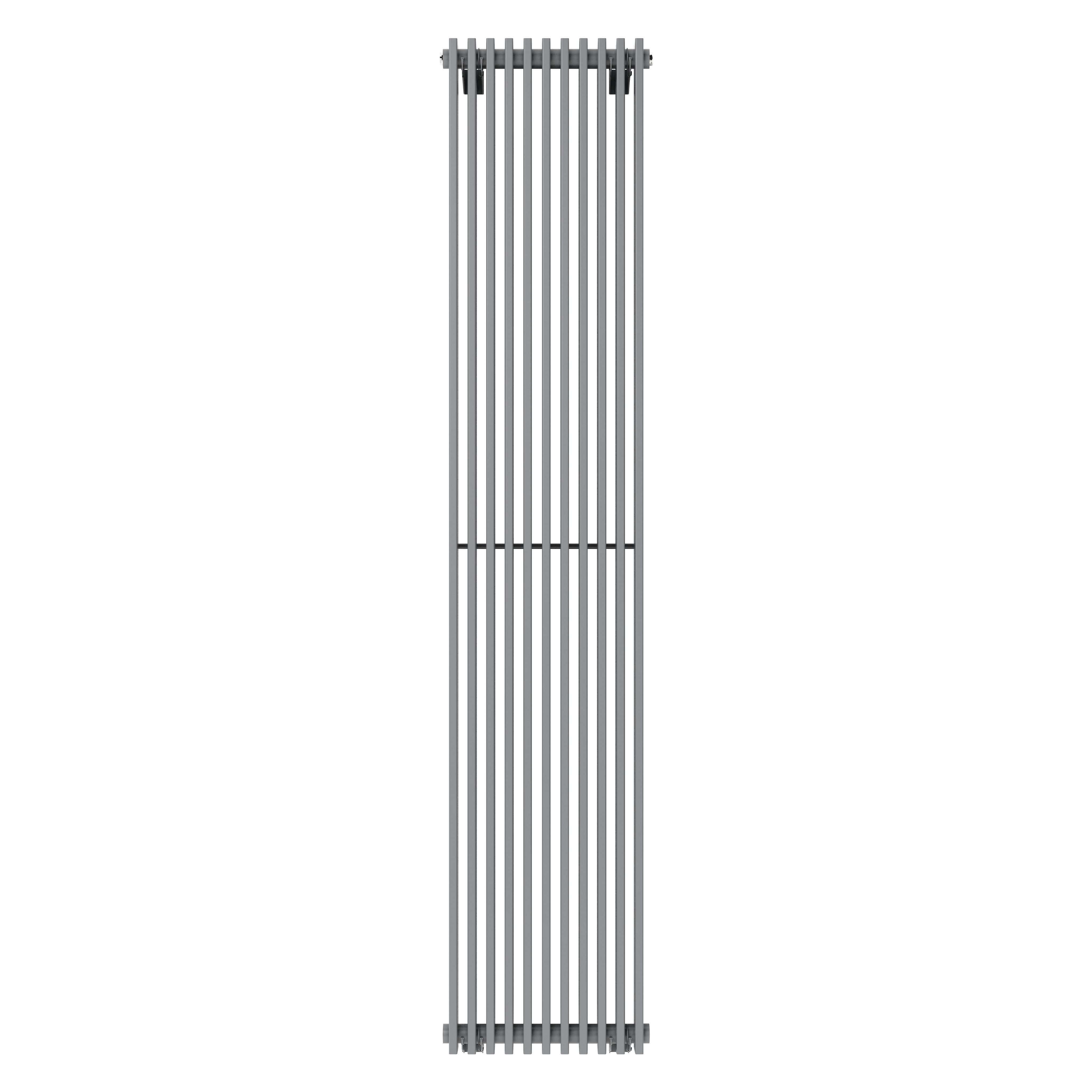 GoodHome Kensal HG1800368G Grey Hydronic Vertical Designer 3624BTU Radiator, (W)368mm x (H)1800mm
