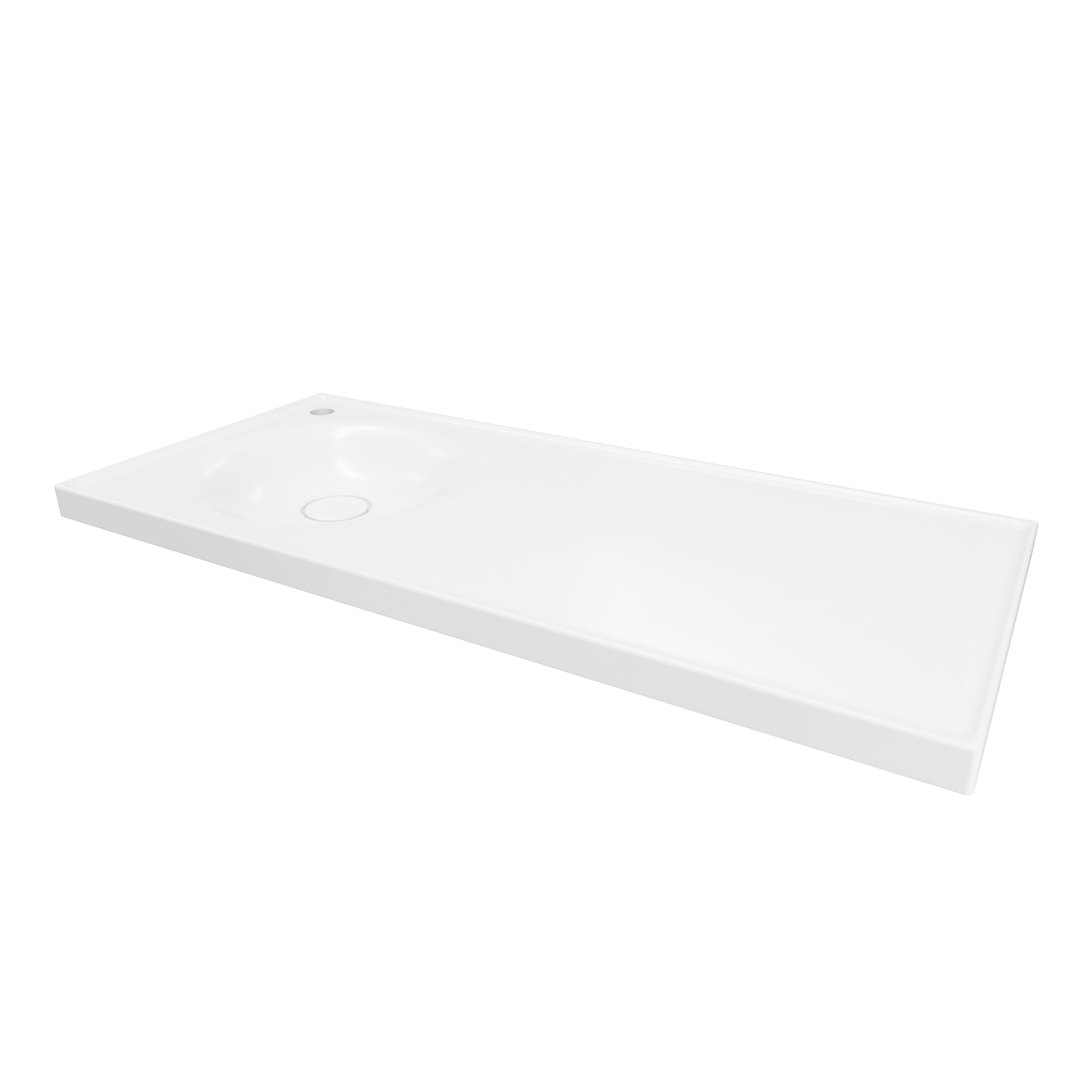 GoodHome Kentia Matt White Rectangular Vanity Basin (W)100.6cm | DIY at B&Q