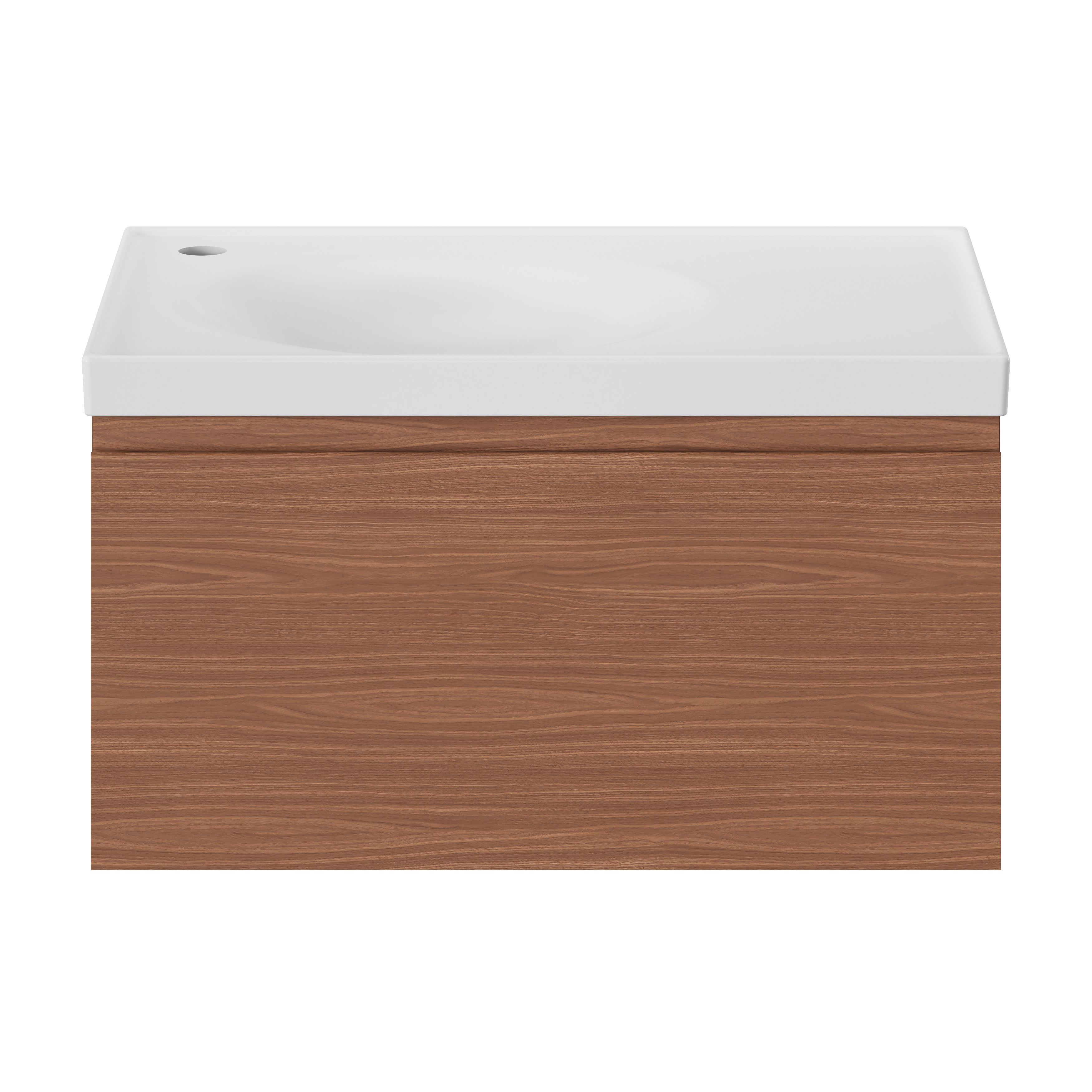 GoodHome Kentia Matt White Rectangular Vanity Basin (W)60.6cm