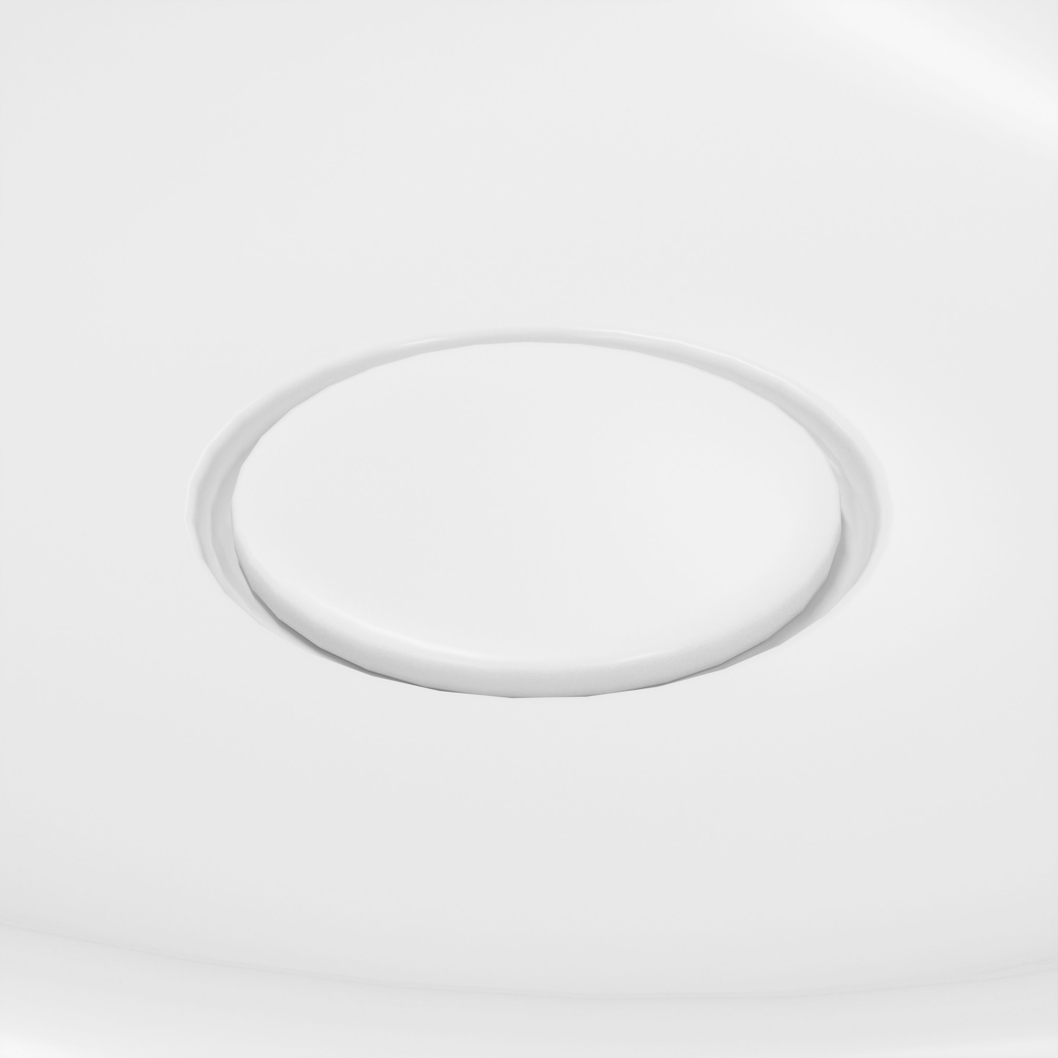 GoodHome Kentia Matt White Round Counter top Basin (W)39.6cm