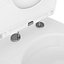 GoodHome Kentia White Rimless Wall hung Round Toilet pan with Soft close seat