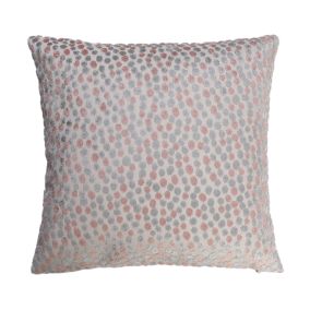 GoodHome Kenton Spotty Pink Cushion (L)45cm x (W)45cm